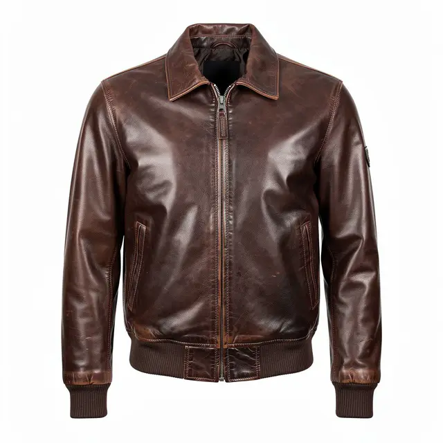 Aviator Leather Jacket Cafe