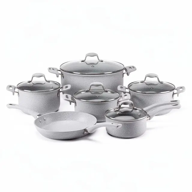 Ceramic Cookware Set (10pc) Granite