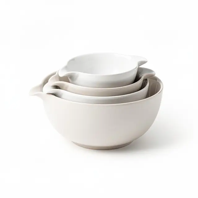 Ceramic Mixing Bowl Set Pour-Spout
