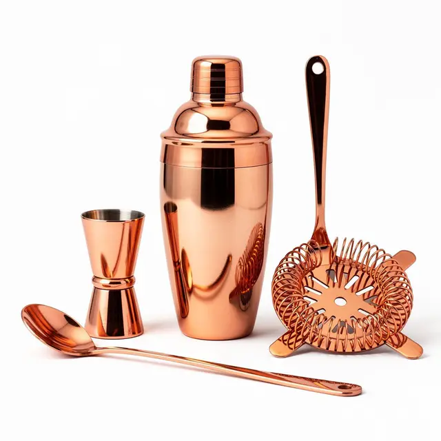 Cocktail Shaker Set Copper