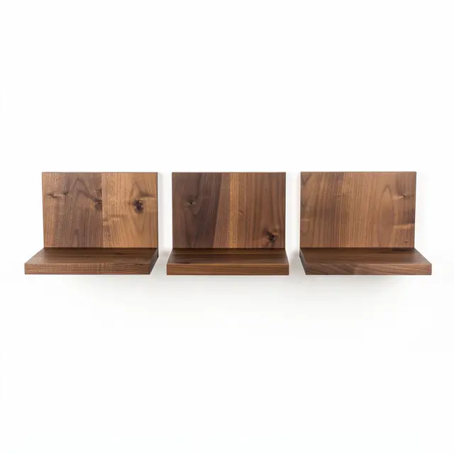 Floating Wall Shelves (3) Walnut
