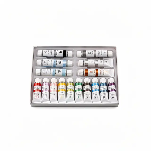 Gouache Paint Set 24 Metallic