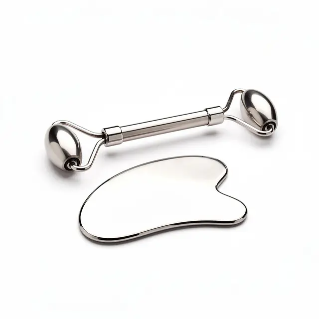 Gua Sha & Roller Set Stainless