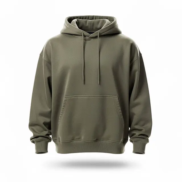 Heavyweight Oversized Hoodie Faded Olive