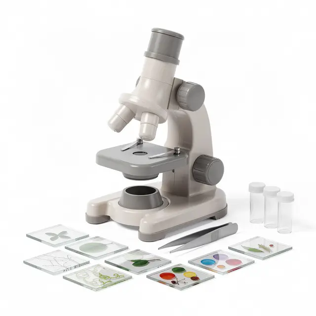 Kids Microscope Kit Slides-Incl