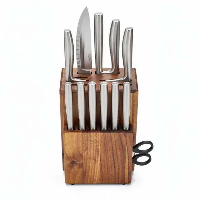 Knife Block Set (14pc) Acacia