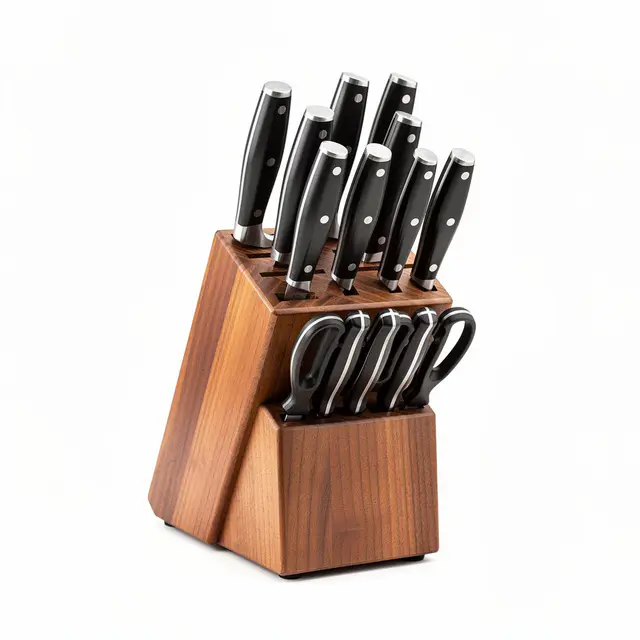 Knife Block Set (14pc) Self-Sharpening