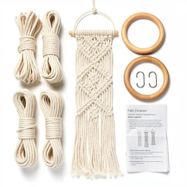 Macrame Plant Hanger Kit Boho