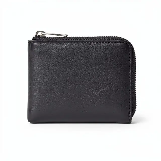 Minimalist Leather Wallet Zip