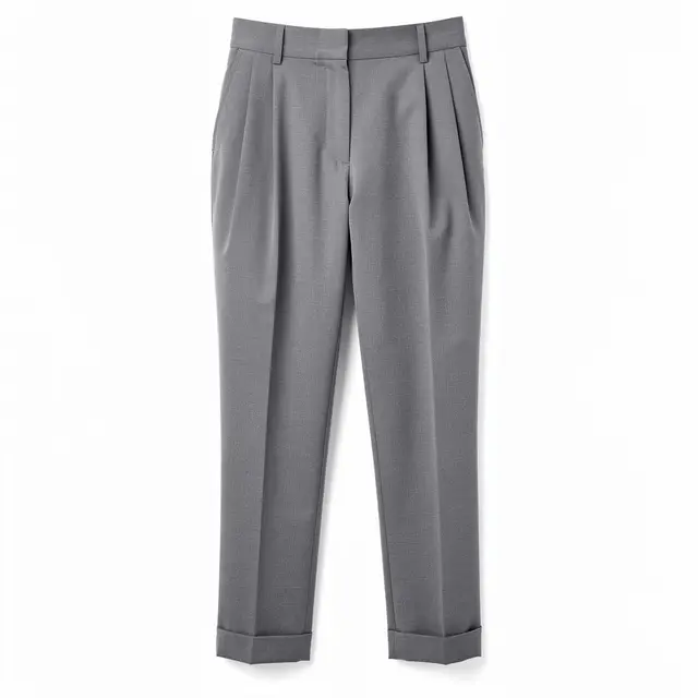 Pleated Trousers Cropped