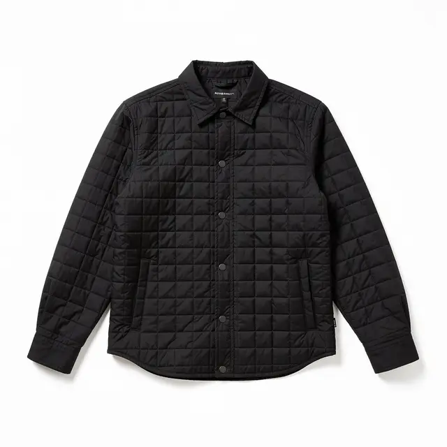 Quilted Overshirt Black