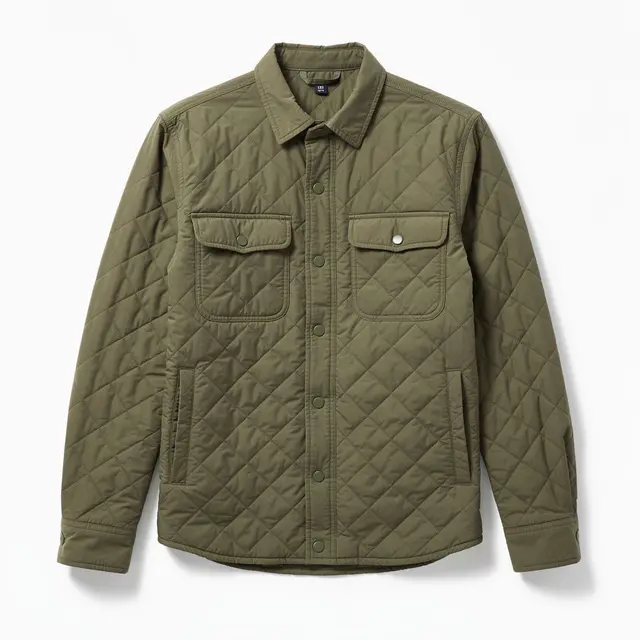 Quilted Overshirt Olive