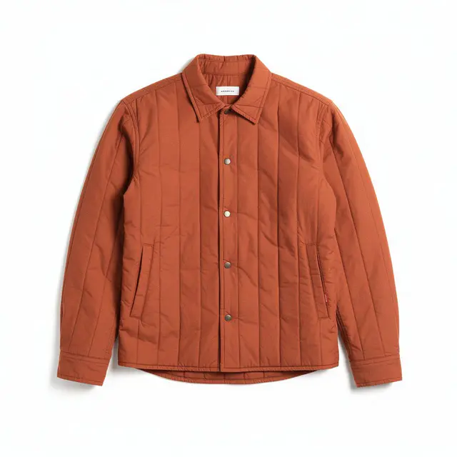 Quilted Overshirt Rust
