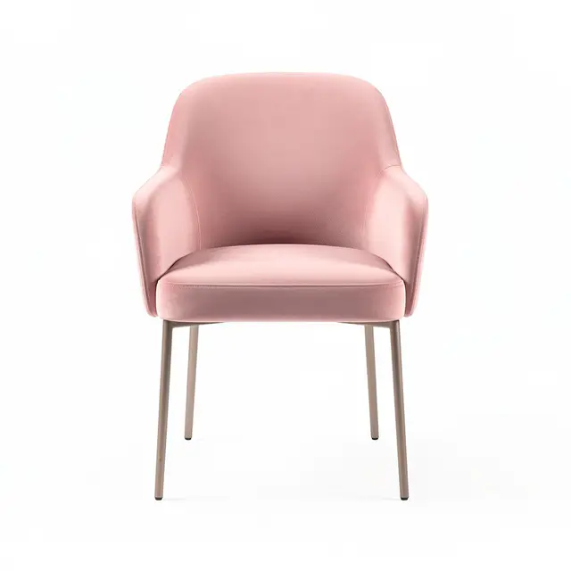 Velvet Accent Chair Blush