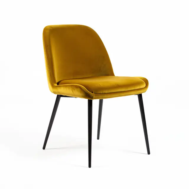 Velvet Accent Chair Mustard