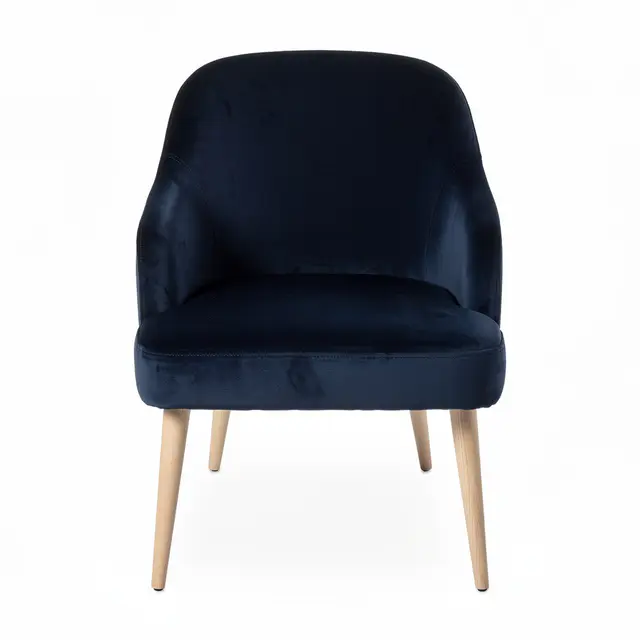 Velvet Accent Chair Navy