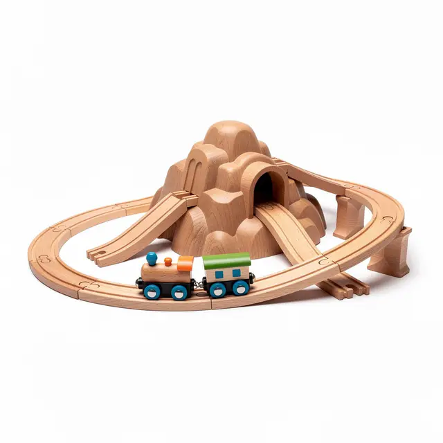 Wooden Train Set Mountain